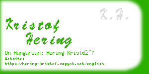 kristof hering business card